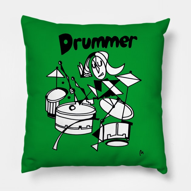 Drummer (Female) by Pollux Pillow by WorldofPollux