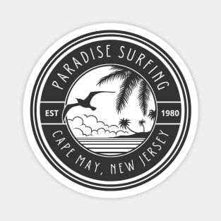 Cape May, NJ - Surfing Design Magnet