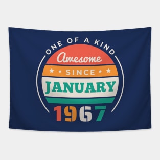 Retro Awesome Since January 1967 Birthday Vintage Bday 1967 Tapestry