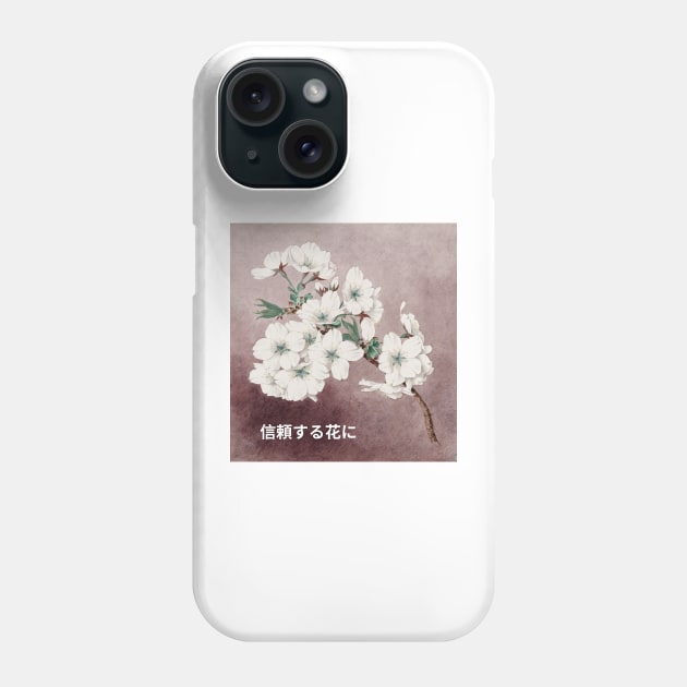 In Flowers We Trust Japanese Design Phone Case by Ampzy