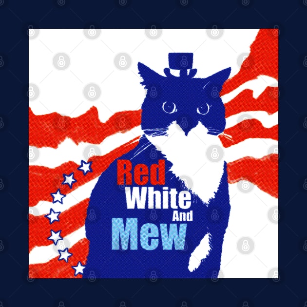 Red White and Mew Cat by TAP4242