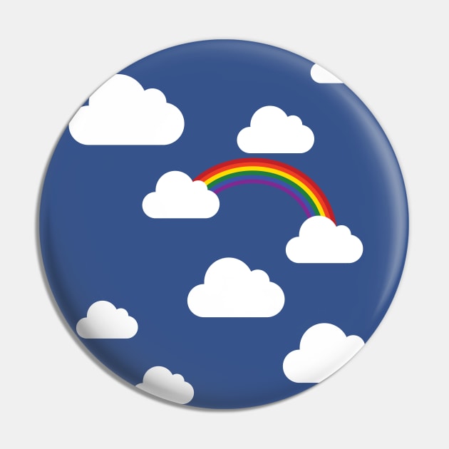 Clouds and Rainbows Pin by McNutt