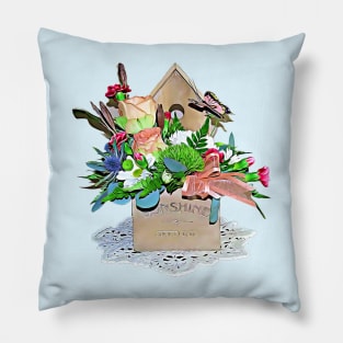 Seed Co. Bouquet Doily Pillow