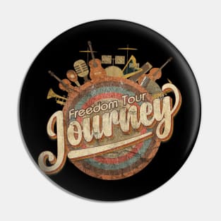 Tshirt Music Designs Vintage Retro - Freedom to Journey Pin