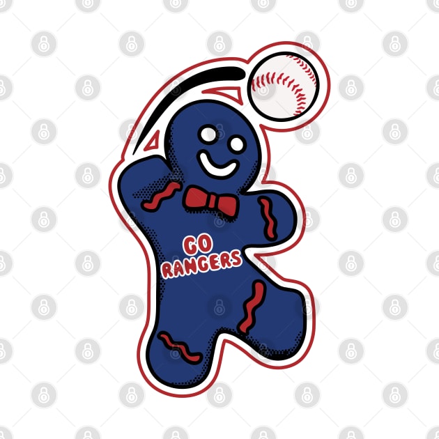 Texas Rangers Gingerbread Man by Rad Love