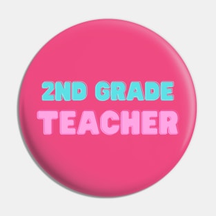 2nd Grade Teacher Tee T-Shirt Pin