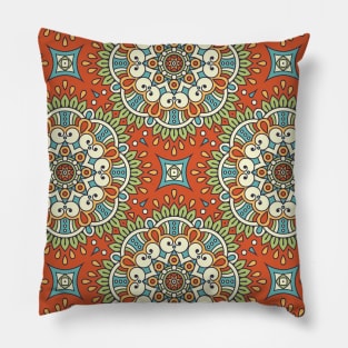 Ornamental floral mandala pattern #1 Pillow