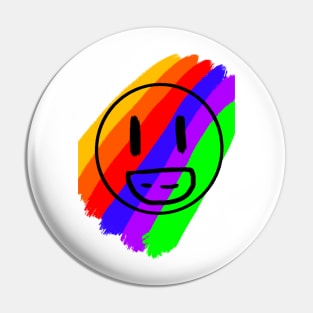 Rainbow Smiley Face Pin