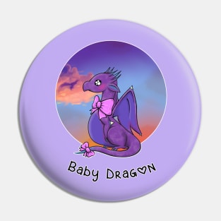 Sunset Baby Dragon Pin