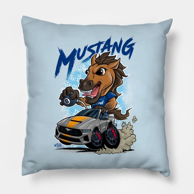 Mustang Pillow by CaricatureWorx