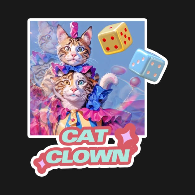 Cat Clown,Cat Joker,Cat Miaw Lover by LycheeDesign