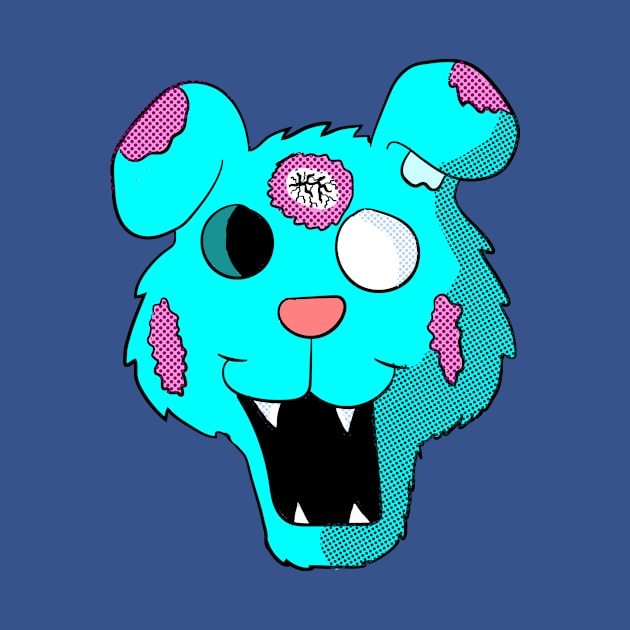 Zombie Cartoon Dog Head by Eric03091978