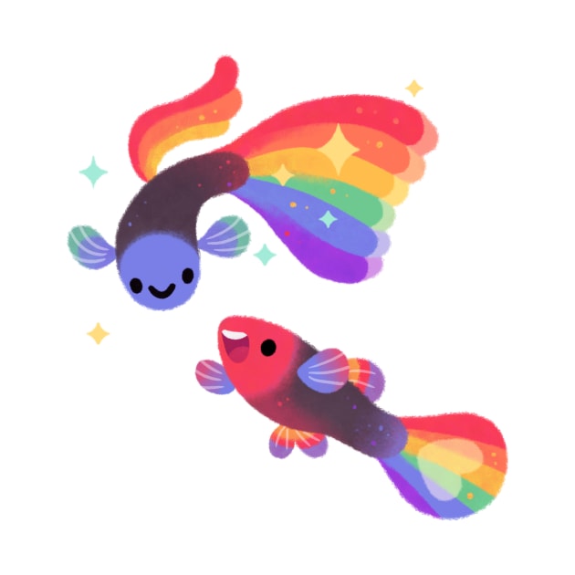 Rainbow guppy 5 by pikaole