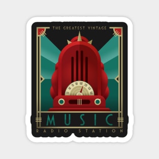 Vintage Music #TPArtDecoContest Magnet