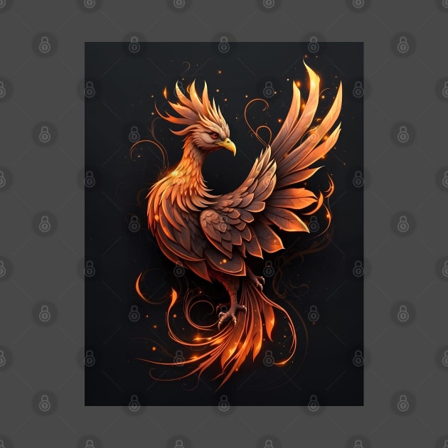 Phoenix Bird Profile View by VivaLaRetro