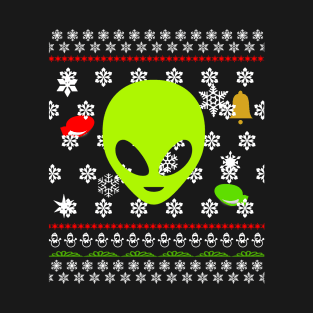 Ugly Christmas Sweater Alien T-Shirt