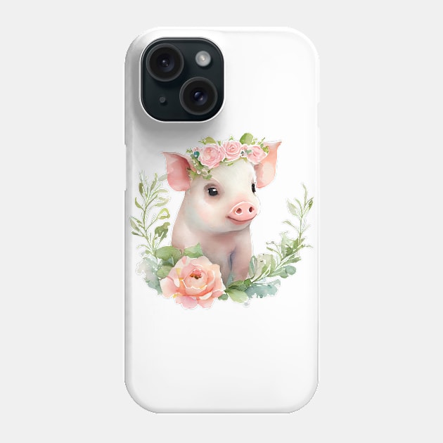 Baby pig Phone Case by DreamLoudArt