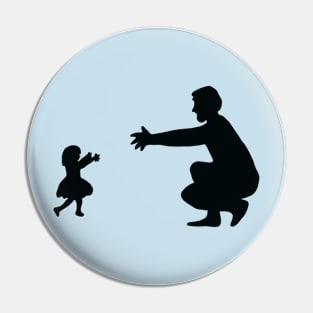 Dad daughter silhouette Pin