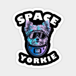 Space Yorkie Synthwave Yorkshire Terrier Dog Lover Magnet