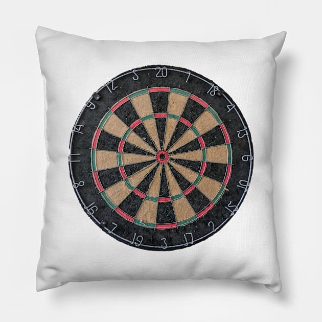 Isolated Dart Board Pillow by mrdoomits