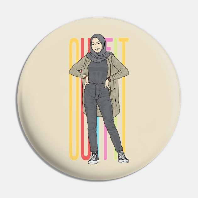 Beautiful Hijab Lady Pin by crissbahari