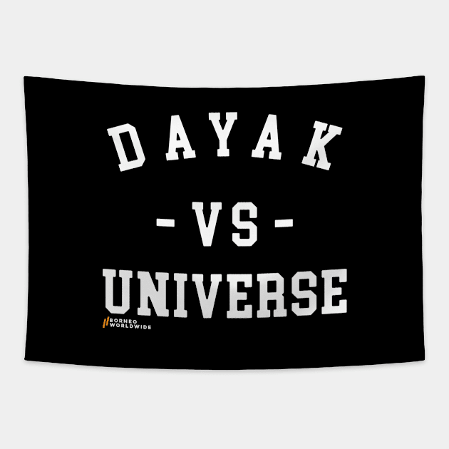 DAYAK VS UNIVERSE Tapestry by Goneawan Heirry