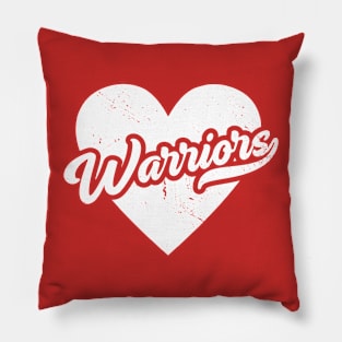 Vintage Warriors School Spirit // High School Football Mascot // Go Warriors Pillow