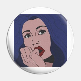 Retro woman Pin