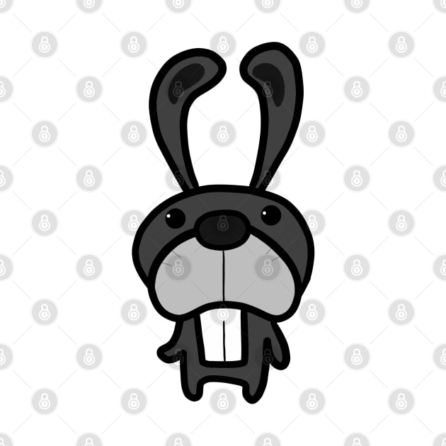 Grey rabbit is happy by FzyXtion