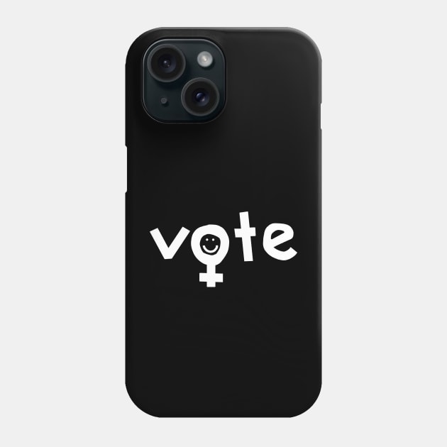 White Line Feminism Women Vote Phone Case by ellenhenryart