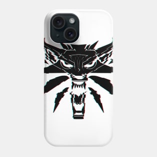 The Witcher 3 Logo Glitch Effect Black Phone Case