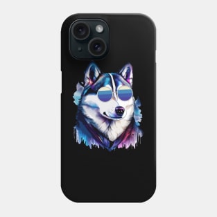 siberian husky sunglasses Phone Case