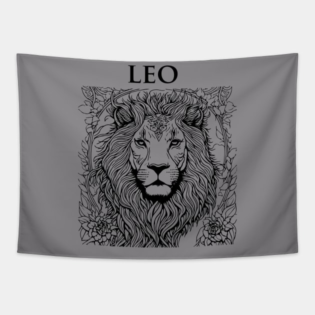 Leo Zodiac Sign Tapestry by lkn