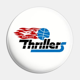 Defunct Rapid City Thrillers CBA Basketball 1984 Pin