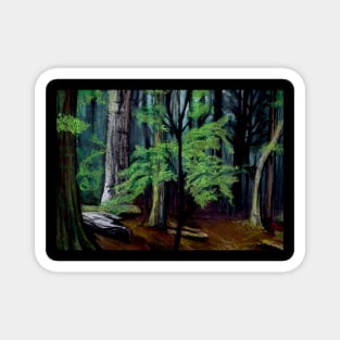 Dawn forest in pastel Magnet