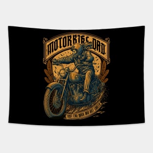 Motorcycle Dad - just like your dad but cooler, Rider Biker dad design Tapestry