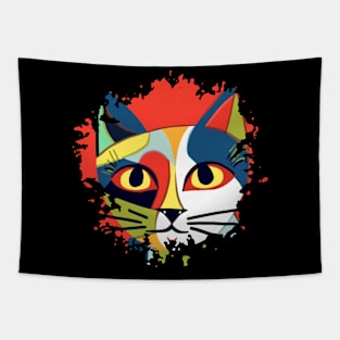 Picasso Cat Tapestry