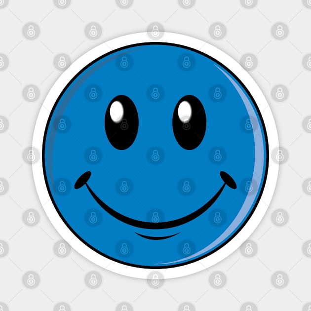 Blue Smiley Magnet by detective651