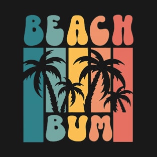 Vintage Beach Bum Hello Summer Vacation Beach Vibes T-Shirt