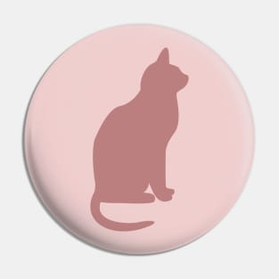 Cat Silhouette - Pink Pin