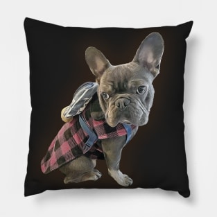 Oil Paint French Bulldog Pillow