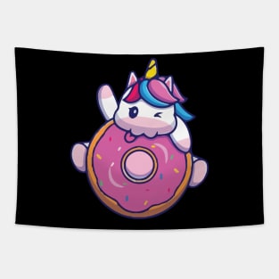 cat unicorn so cute face mask Tapestry