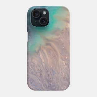 Elegant Marble with pop of blue Phone Case