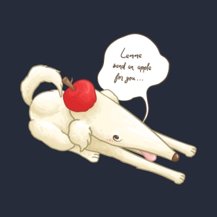 Borzoi Dog Put an Apple on Head T-Shirt