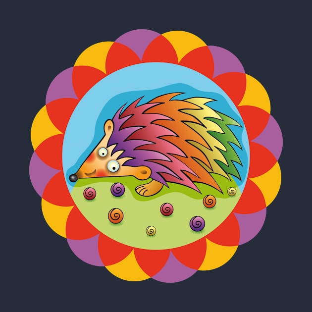 Colorful Hedgehog by Myrarte