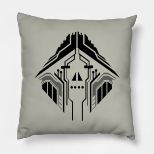 Crypto Icon Black Pillow