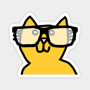 Cat in Glasses Magnet