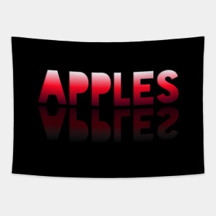 Apples - Healthy Lifestyle - Foodie Food Lover - Graphic Typography - Red Tapestry