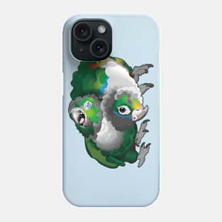 Cuddle Green Cheek Conure Pair Phone Case