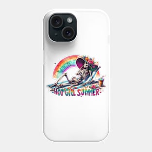 Celebrate Hot Girl Summer Women Cute Skeleton Relaxation Phone Case